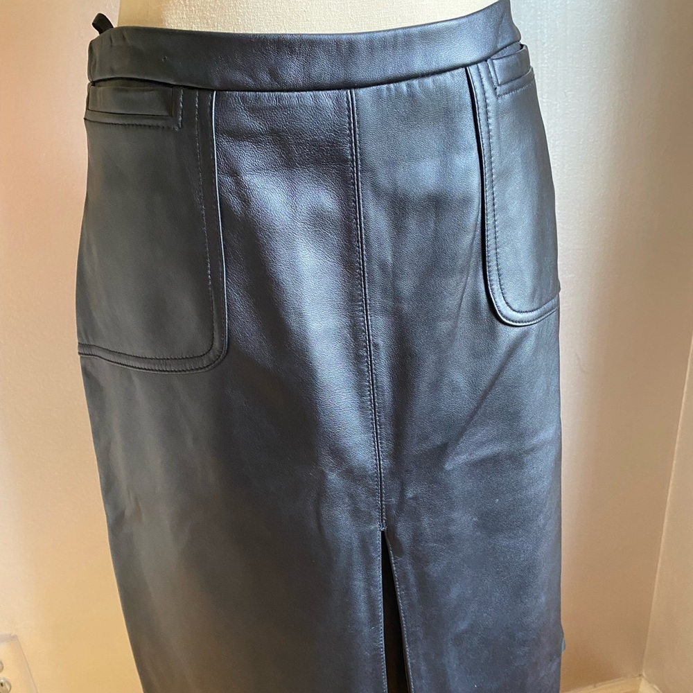 Real 100 % Leather Skirt by Context 8P